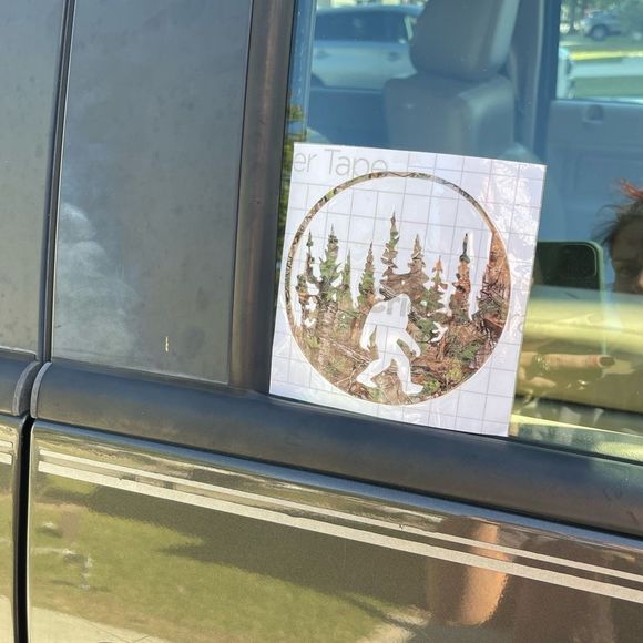 Big Foot Camouflage Circle Woods Decal - Picture 4 of 11